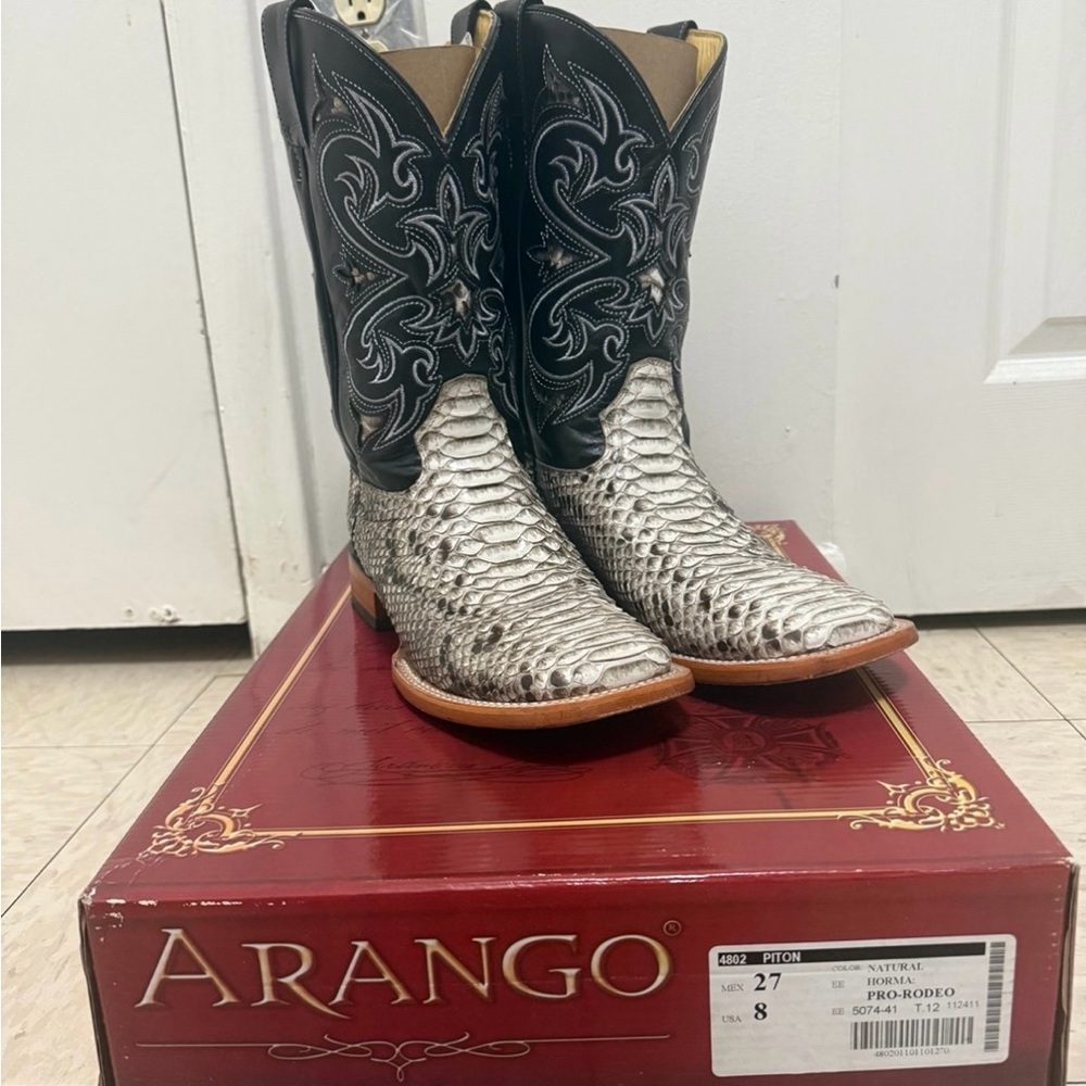 Men's 100% Authentic Python Skin Cowboy Boots